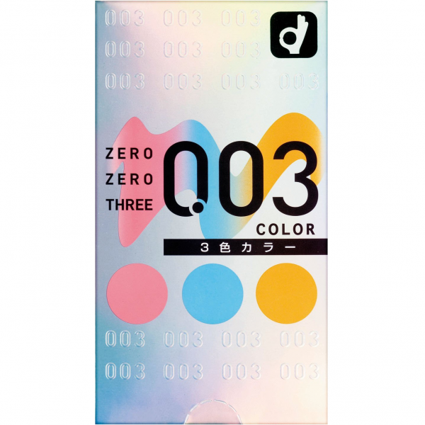 Okamoto 003 Color Condom 12pcs [3 Colors]