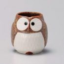 Brown Owl Yunomi Japanese Tea Cup