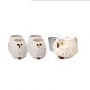 White Owl Japanese Tea Set